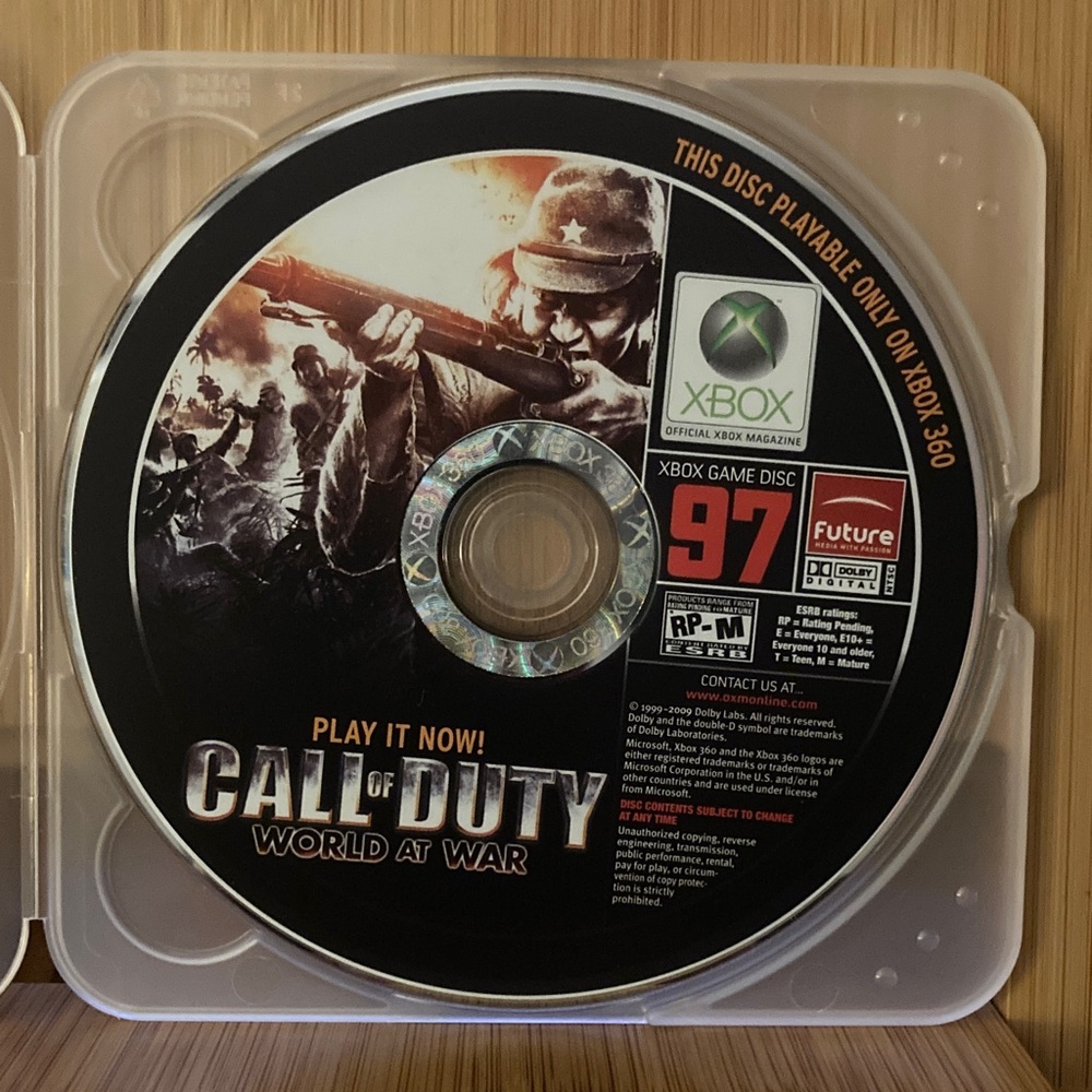 Call of Duty: World at War Xbox 360 demo disc
